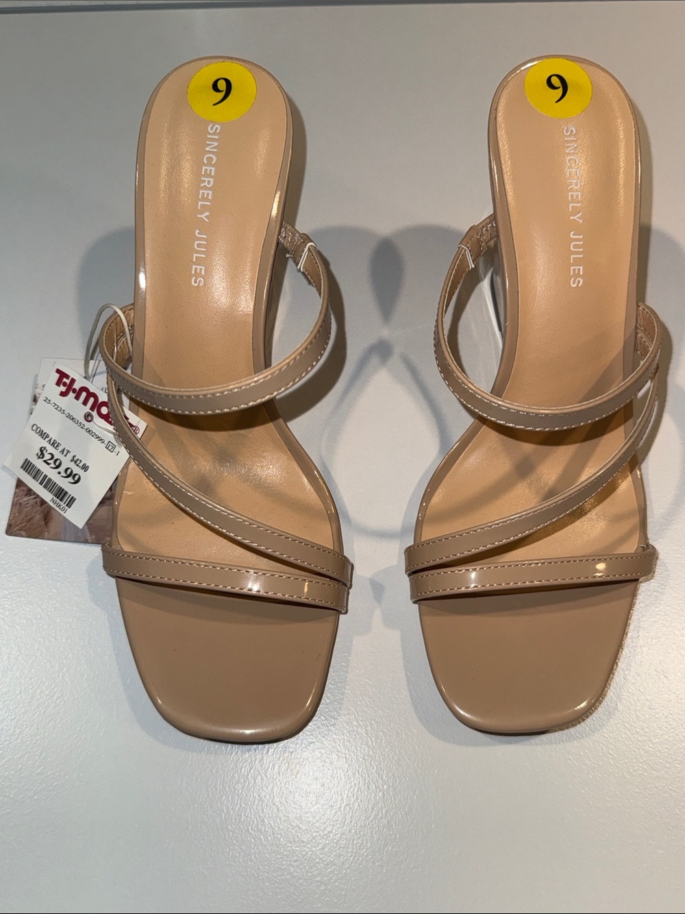 Sincerly Jules Beige Double-Strap Slide Mules
